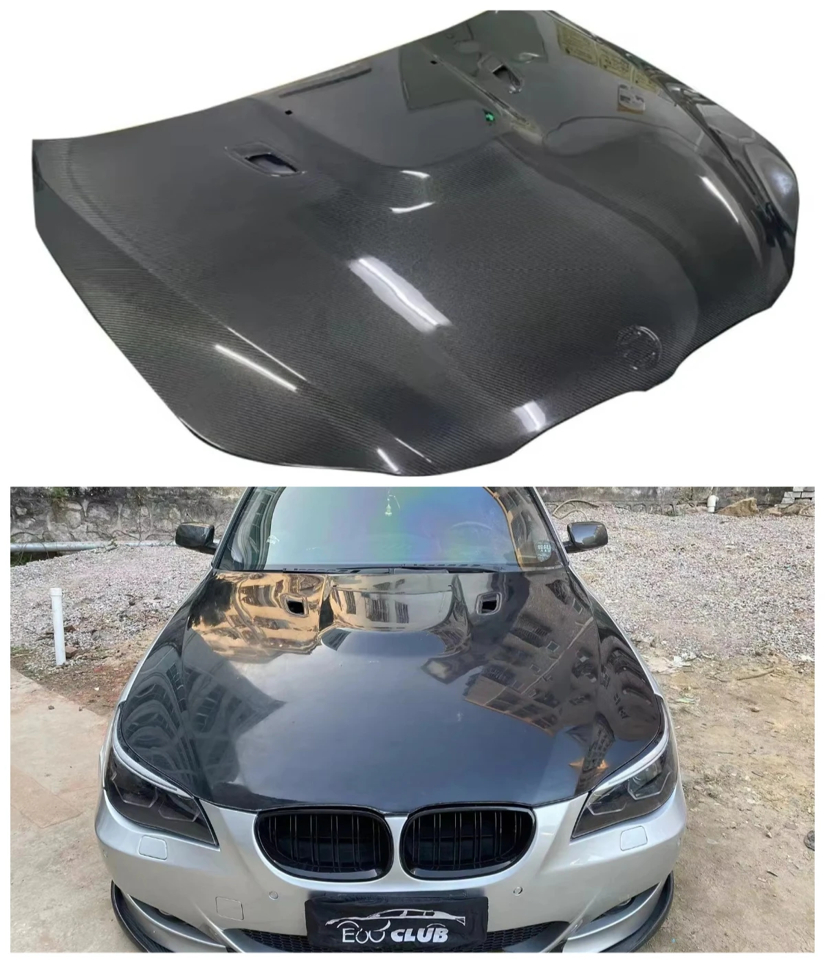 Carbon Fiber Car Hood Bonnet for bmw E60
