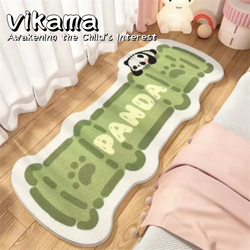 VIKAMA Cartoon Cute Irregular Shape Rug—Easy to Maintain Bedside Mat for Bedroom, Master Bed Foot, Kids Room & Bay Window