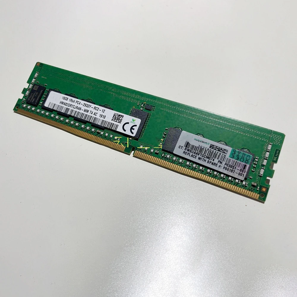 RAM P03051-091 P00920-B21 P06187-001 16GB DDR4 2933MHz 1RX4 PC4-2933Y ECC REG หน่วยความจำเซิร์ฟเวอร์ทำงานได้อย่างสมบูรณ์แบบ Fast Ship