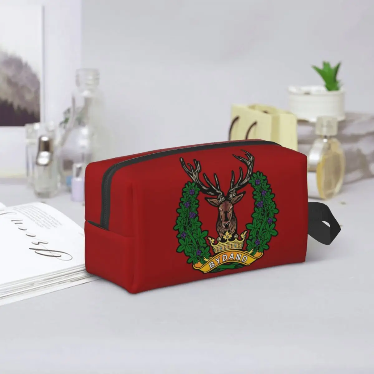 

Gordon Highlanders Makeup Bag Cosmetic Organizer Storage Dopp Kit Toiletry Cosmetic Bag for Women Beauty Travel Pencil Case