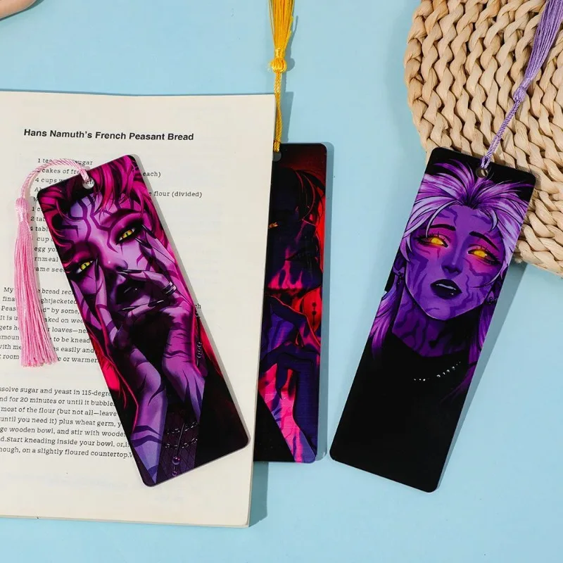 K팝 데몬 헌터즈 조이 루미 에이비 사자 개성 있는 창의적인 태슬 북마크 학생들을 위한 정교하고 편리한 독서 태그