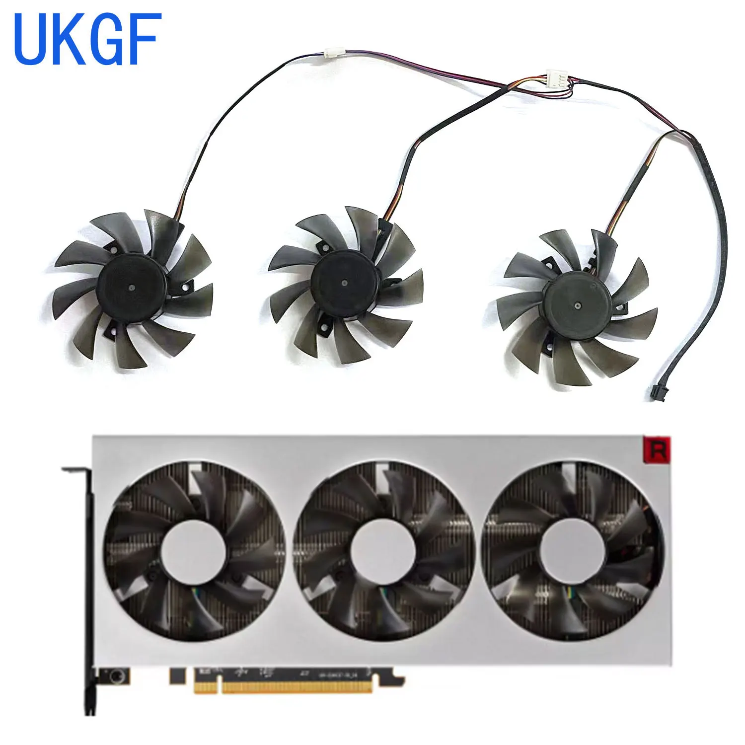 DIY 75MM FD8015H12S FD7010H12S 12V 0.32A replace For Amd Xfx RX Radeon VII Graphics Video Card Cooler Fan