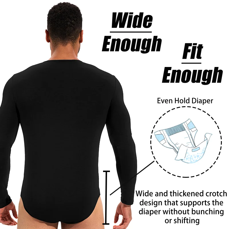 Slimbelle Men Slimming Shapewear Bodysuit Long Sleeve Tummy Control Romper Waist Trainer Full Body Shaper Round Neck Underwear