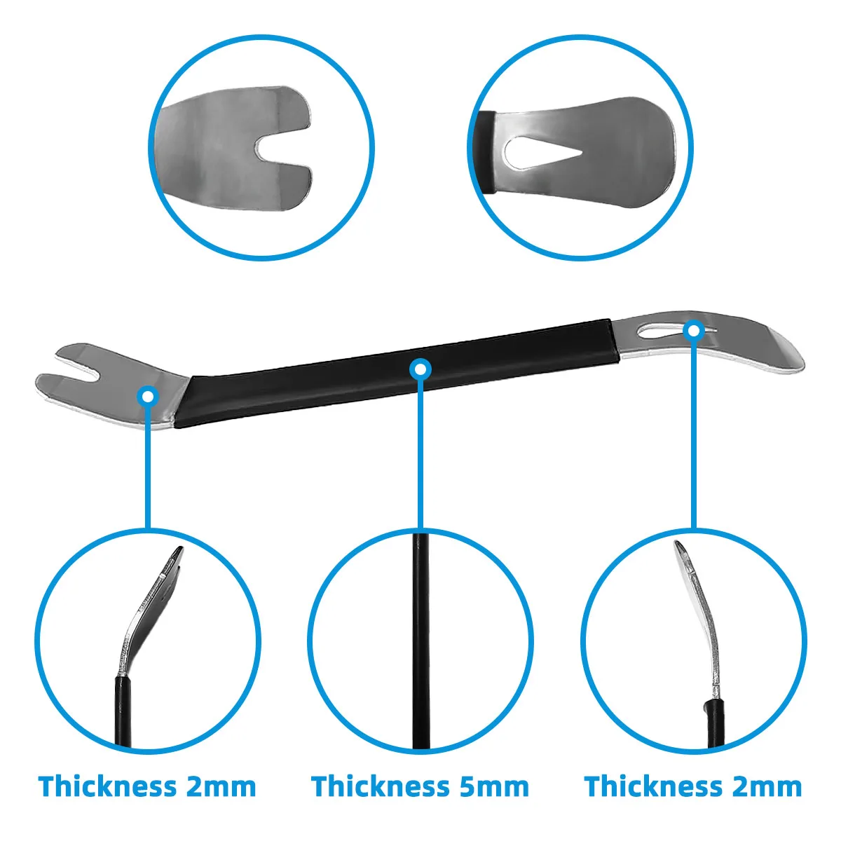 Automotive Stainless Steel Pry Bar Multifunctional Pry Bar Nail Lifting And Nail Removal Tool Disassembly And Maintenance Tool