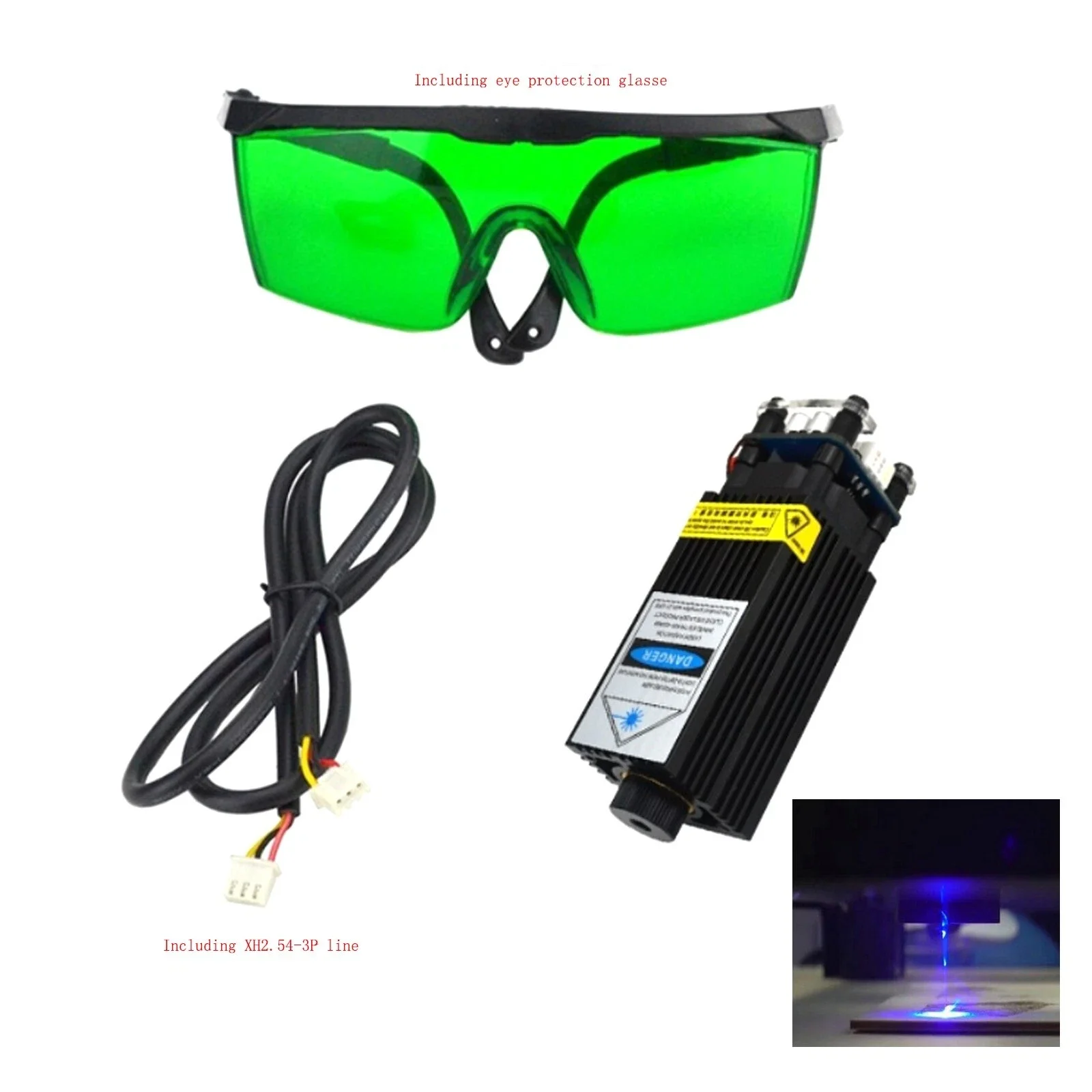 

450nm 1.6W Blue Laser Engraving Module For 3D Printing / DIY Engraving