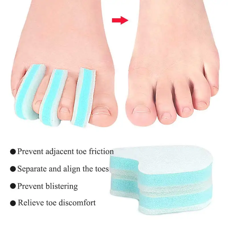 5 Paar Schuimteen Afstandhouders 3 Lagen Teenscheiders Om Kromme Overlappende Teen Uit Te Lijnen, Waardoor Maïsblaar Wordt Verlicht, Vermindert Teenirritatie