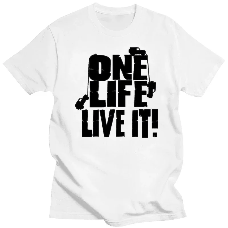 Mens T shirts fashion brand clothing tee shirt homme one life. Live it. Landrover. Premium make T-shirt round neck teenage