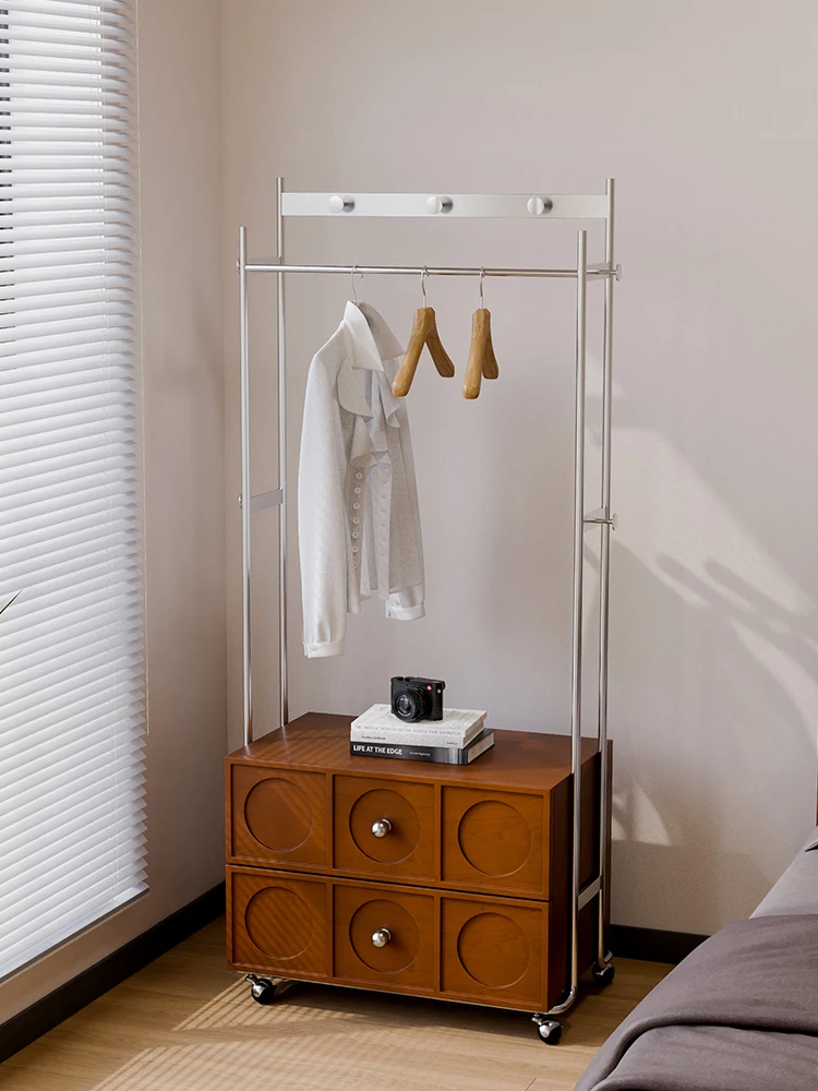 Movable floor hanger for clothes storage in bedroom, light luxury for entrance for entry