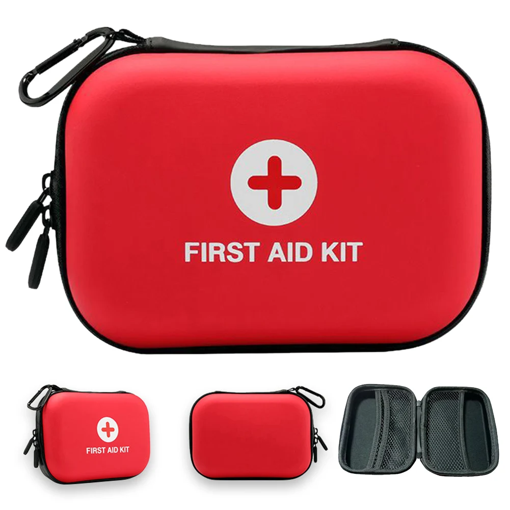 First Aid Kit Bag Empty First Aid Storage Box First Aid Hard Case Empty Small First Aid Bag for Household Outdoor Travel Camping