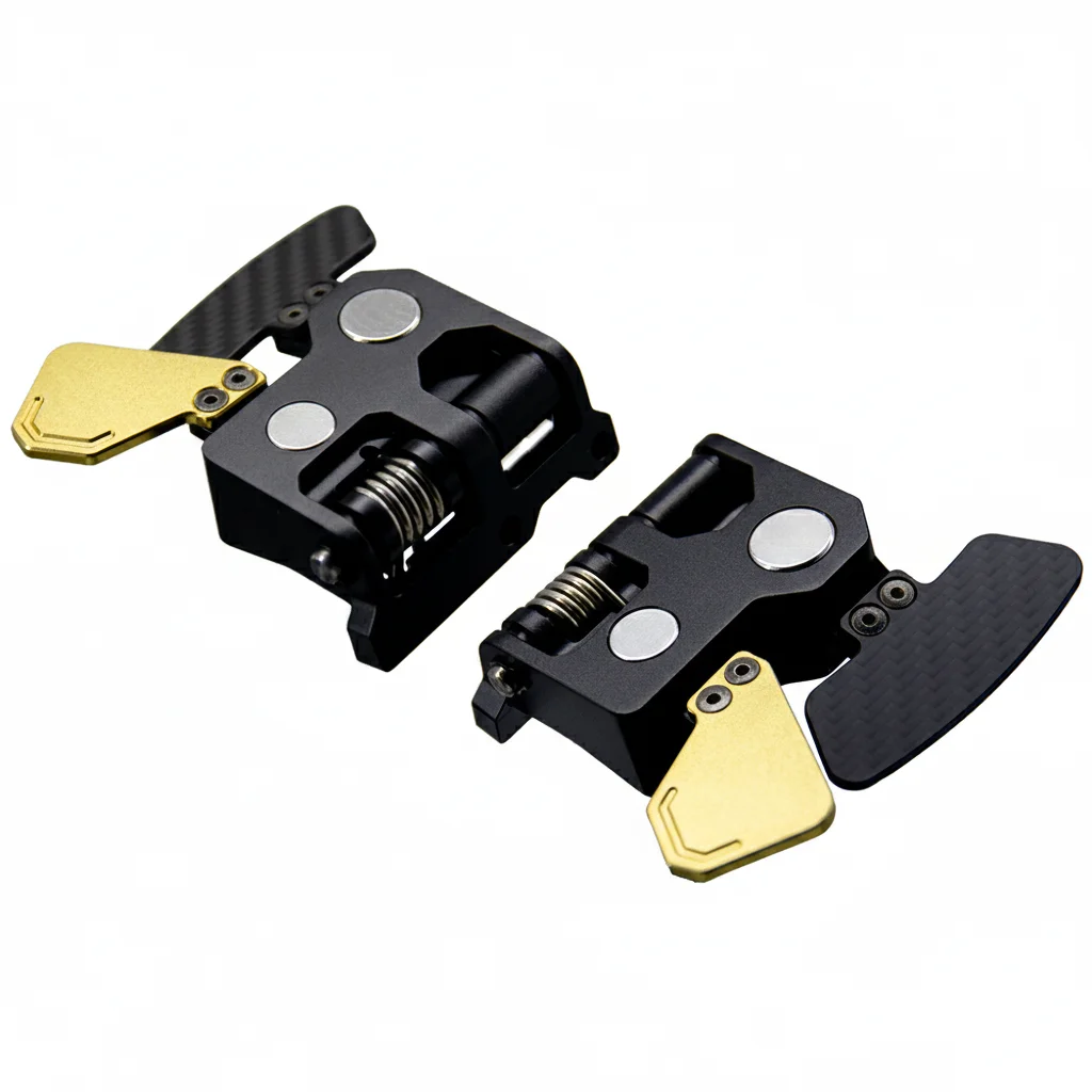 

Simube Double Paddle Module for Fanatec Wheel, Carbon Fiber & Aluminum Alloy Featuring Magnetic Shifters and Hall Sensors