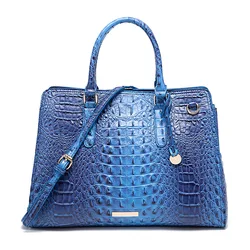 Leather Women Handbag Top Handle Shoulder Cross body Bag Fashion Crocodile pattern Purses and Handbags Messenger Tote Bags