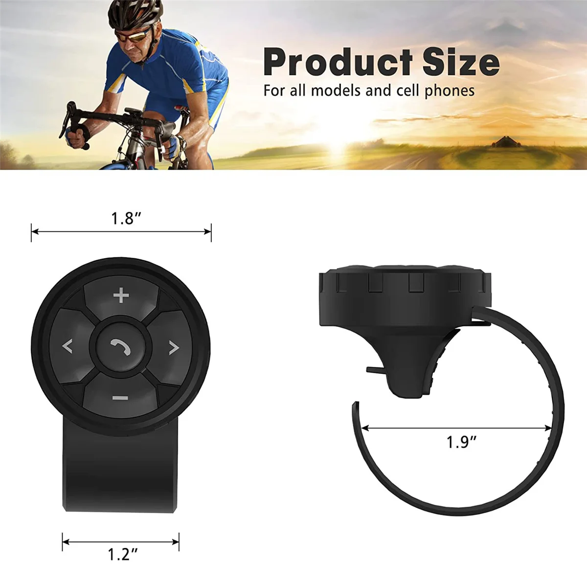 Car Bluetooth Smart Remote Control with Strap Wireless IP67 Waterproof Phone Controller for Car Bike Motorbike