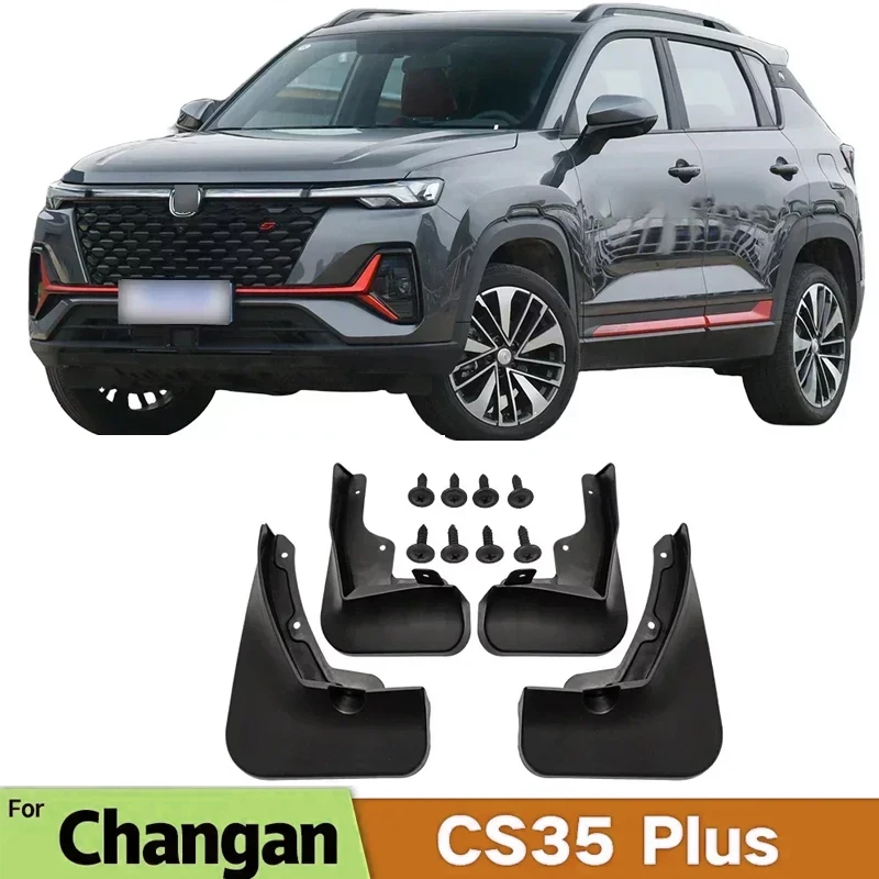 MudFlaps For Changan CS35 Plus 2023 2019-2022 Mudguards Mud Flaps Splash Guards Front Rear Wheels Fender Car Accessories 4Pcs