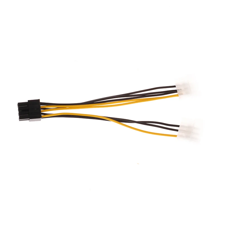 1Pc 17.0*2.3cm Dual 4Pin To 8Pin Video Card Power Cord Y Shape 8 Pin PCI Express To Dual 4 Pin Graphics Card Power Cable