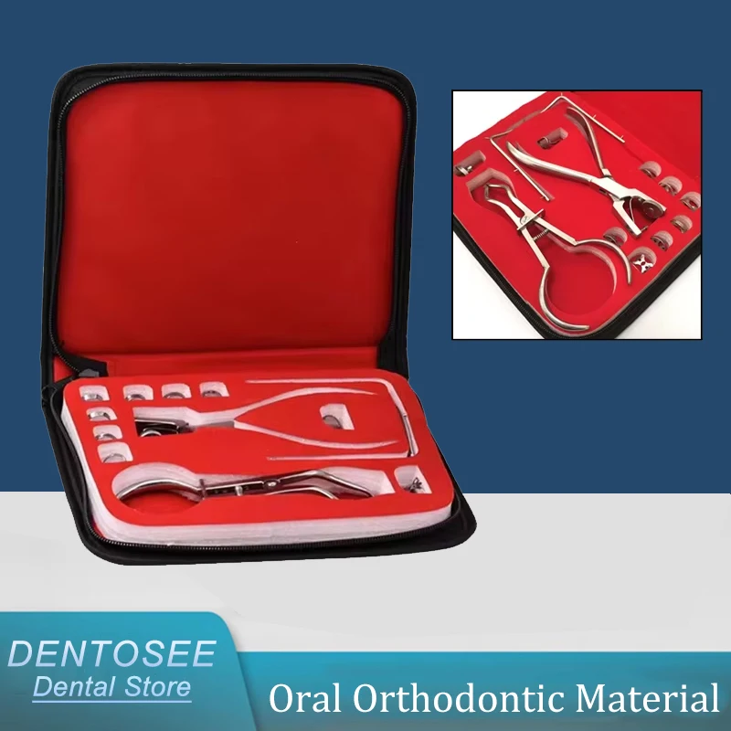 

High Precision Dental Dam Perforator Pliers Set for Dentists - 5 Hole Punch Needles Orthodontic Rubber Dam Punching Tool