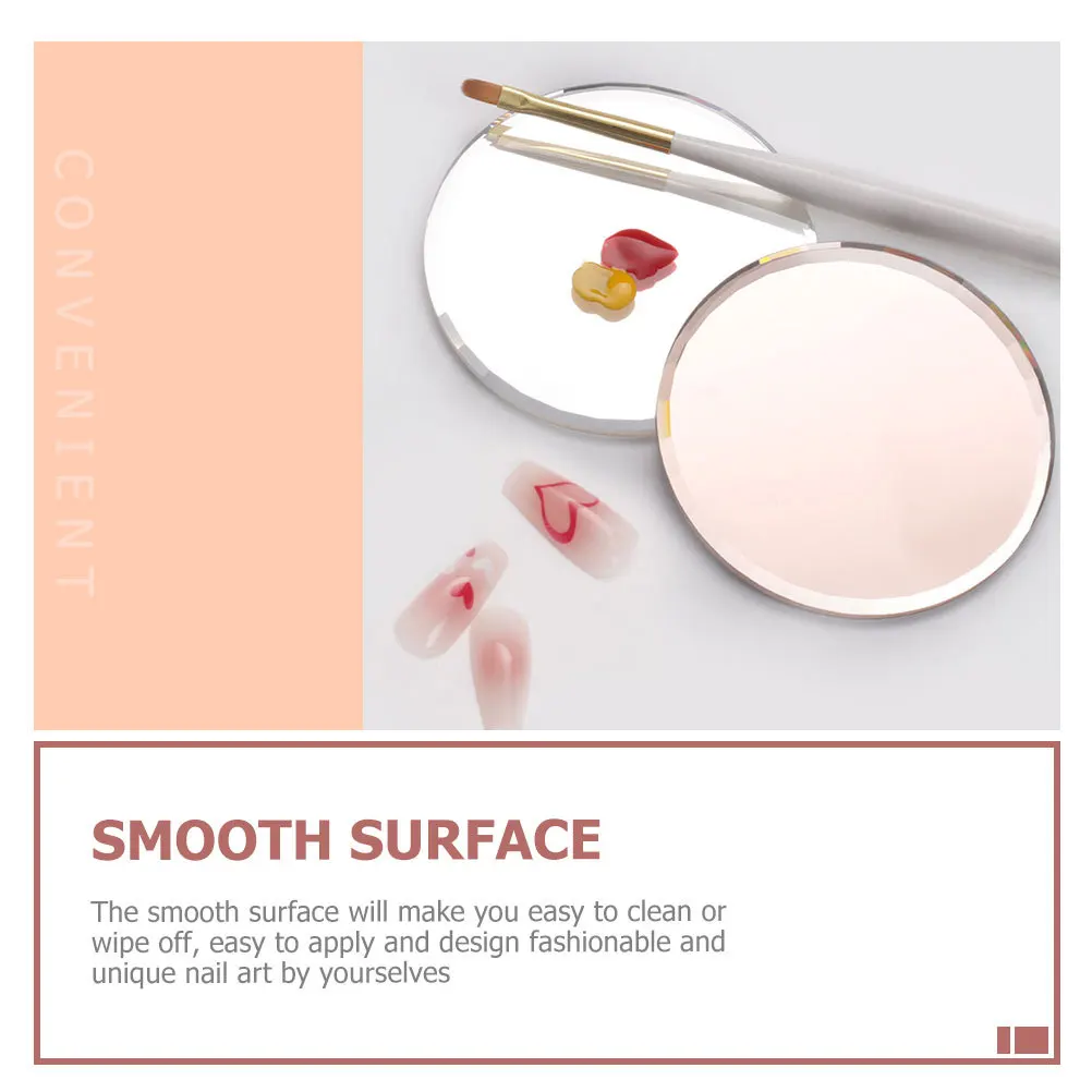 

4Pcs Nail Art Mixing Boards Mirror Surface Pallets Nail Tips Display Manicure Color Blending Manicure Mixing Pallet