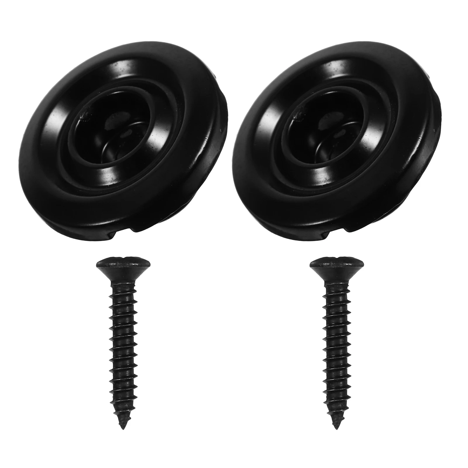 

2 Pcs String Retainer Black Metal Hardware Electric Bass Stable Locking Nut Bass String Retainer Guides Parts Accessories Gear
