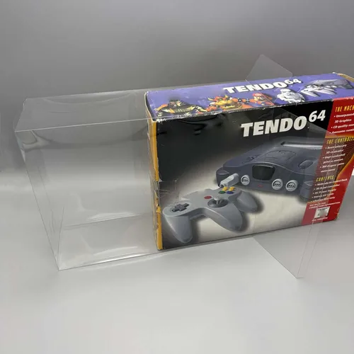 Protector de caja transparente para N64/Nintendo, cajas de almacenamiento TEP, carcasa de juego, estuche de exposición transparente