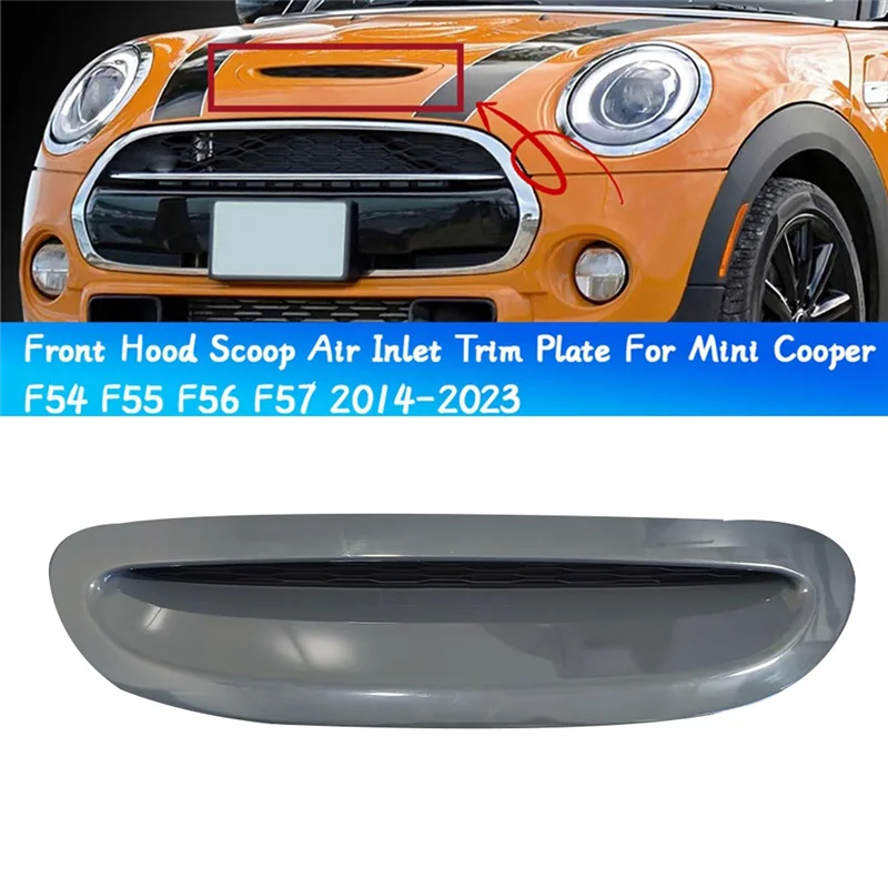 

For Mini Cooper 2014-2023 Car Front Hood Scoop Air Inlet Trim Plate 51137328312 For Models F54 F55 F56 F57 Bonnets Vent