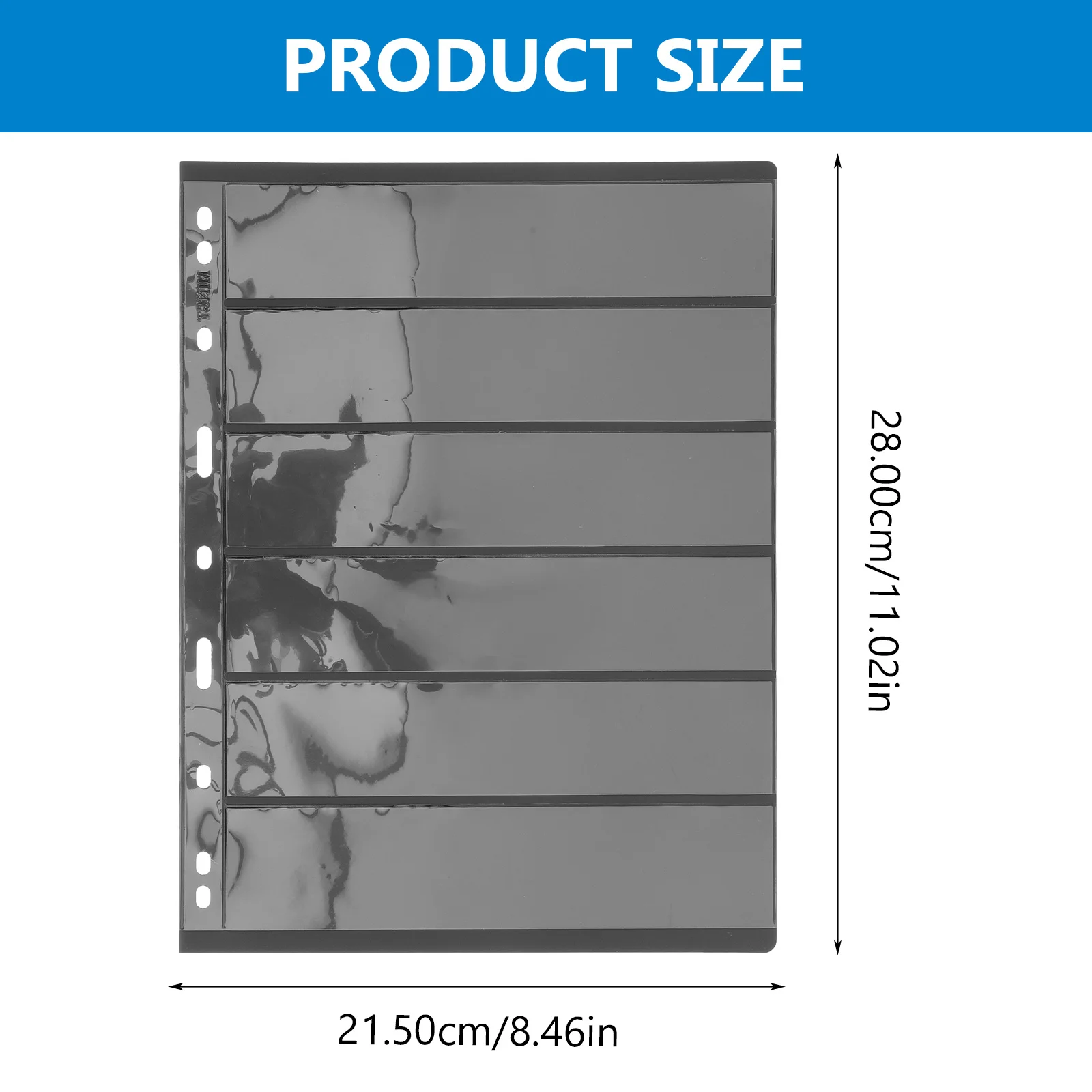 10pcs Stamp Stock Pages Transparent Double-Sided Coin Holder For Photo Card Collecting Organizer Stamp Collection Inserts Album