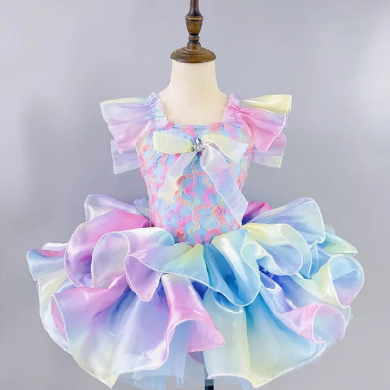

Toddler Showing Stage ballet tutu dress Girls Jazz dance costumes Children ballerinas tutu Outfits kids Ballroom dance Clothes
