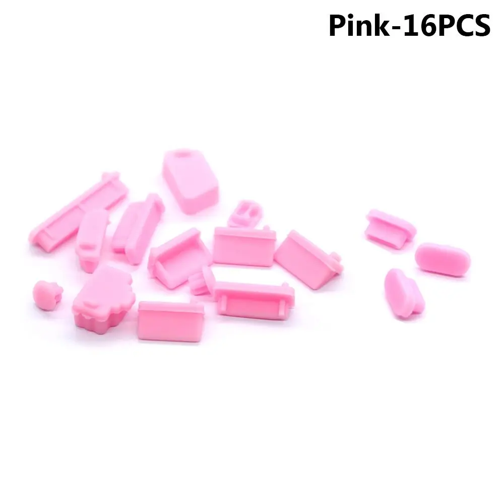 

16pcs 13pcs Colorful HDMI RJ45 Interface Laptop Anti Dust Plug Stopper Dustproof Cover USB Type-C Port