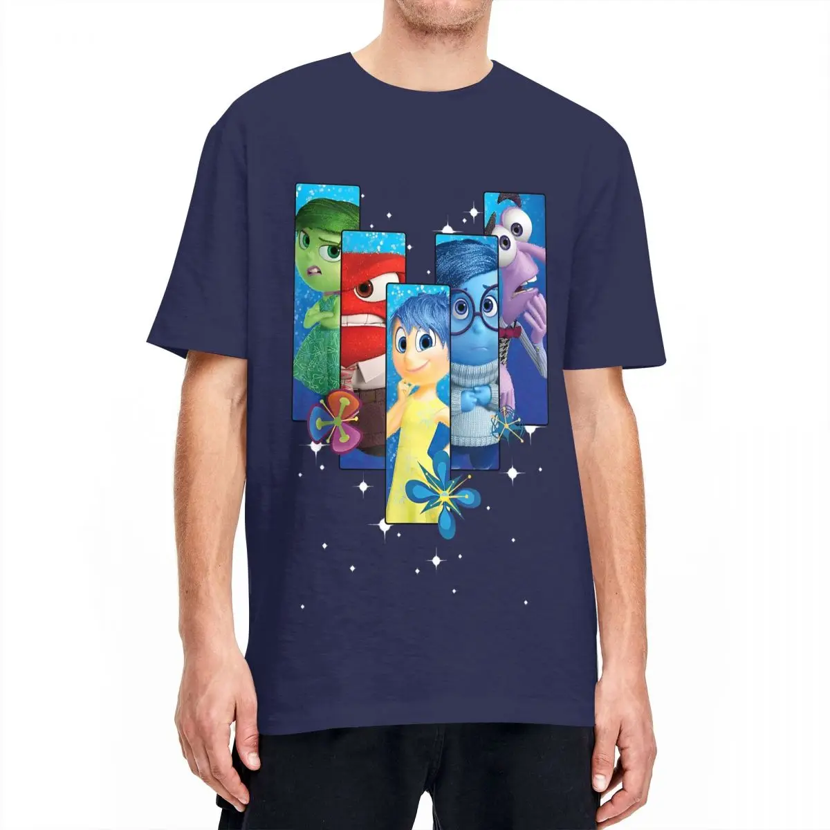 

Men Women's Inside Out Group Shot Line Up T Shirts Pure Cotton Clothing Vintage Short Sleeve Crewneck Tees Adult T-Shirts