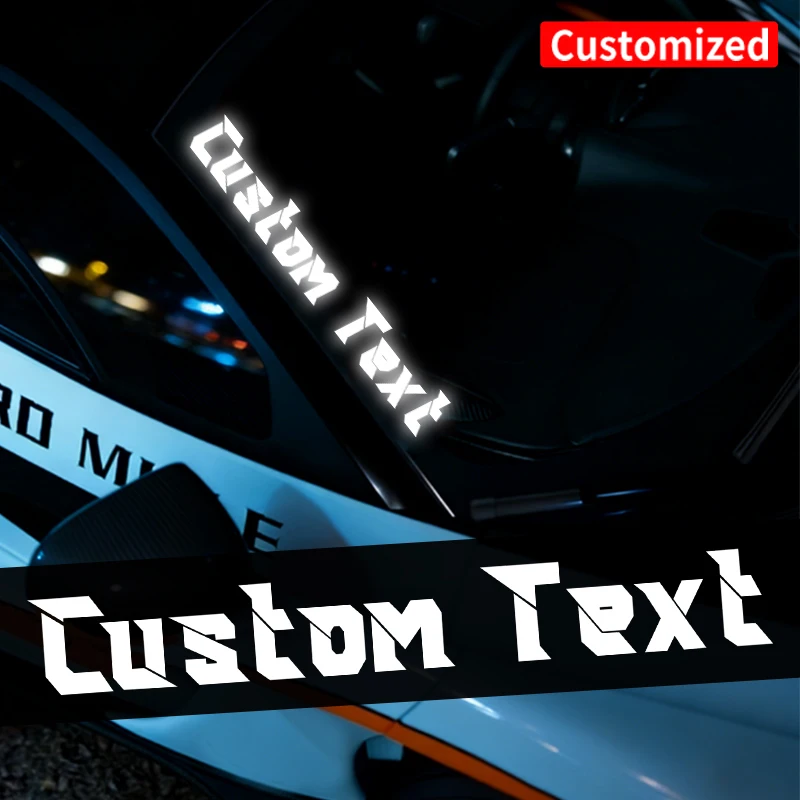 1PC Reflectieve Custom Personalized Car Windshield Stickers Tuning Waterproof DIY Motorcycle Fuel Tank Helmet Vinyl Decals