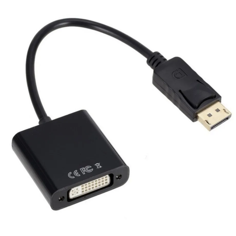 DisplayPort do DVI Adapter do kabla Port wyświetlacza konwerter DP do DVI HD 1080p męski na żeński do laptopa Monitor HDTV projektora