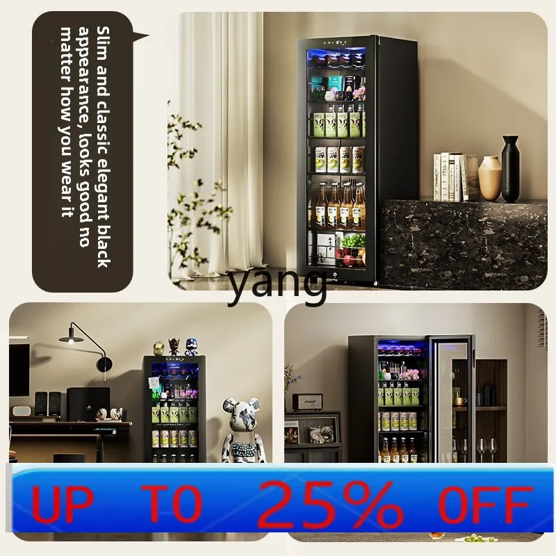 

lmm household living room glass door fruit beverage tea fresh-keeping refrigerator