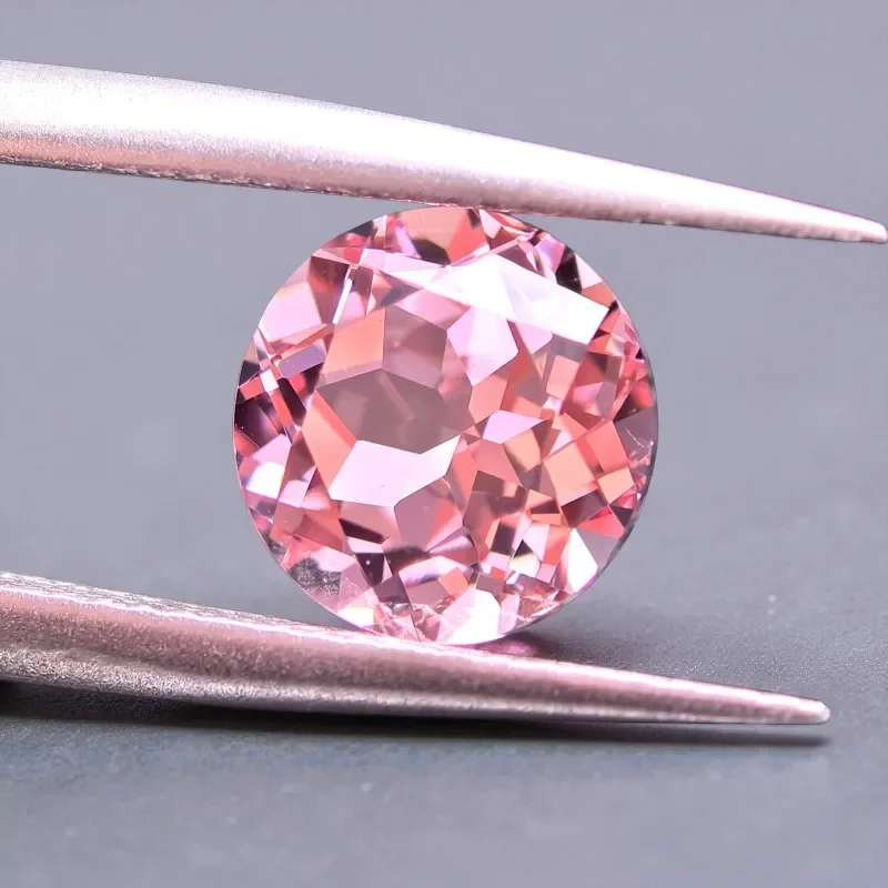top-lab-grown-sapphire-round-shape-morgan-pink-color-vvs1-charms-gemstone-for-diy-ring-necklace-earrings-main-materials-certific