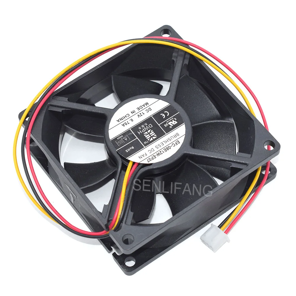 DC12V 0.70A EFC-08E12W-EF07 Server Cooling Fan 3Pin NEW