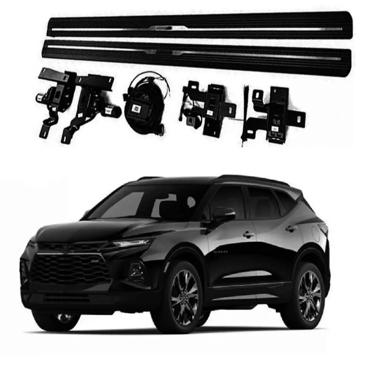 Black Power Deployable Electric Running Board Fits for Blazer 2020 2021 2022 2023 2024