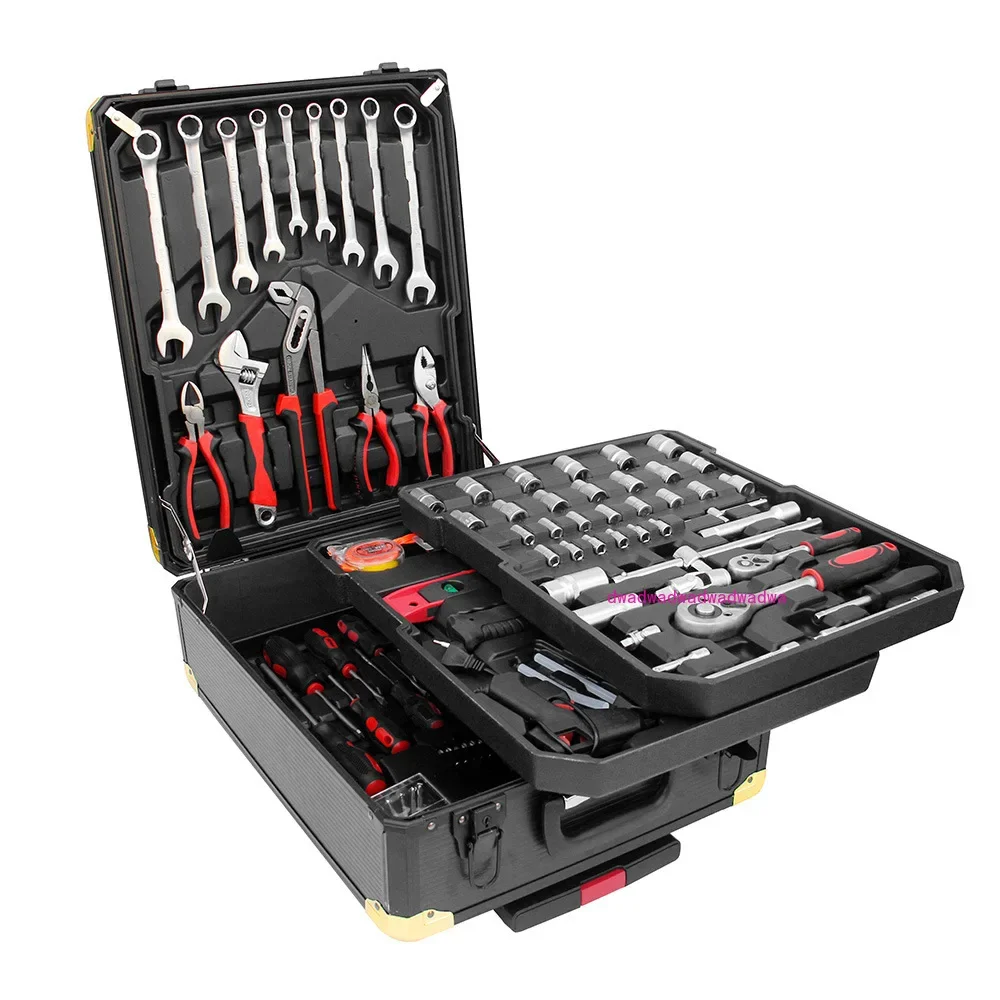 399-Piece Repair Kit with Large Double Open Wrench and Black Luggage