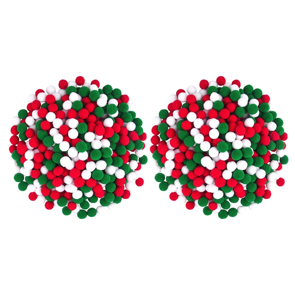 

2000 Pcs Christmas Pom Decor Wall Decorations Ball Tree Party Poms for Crafts Polyester Balls Pompoms