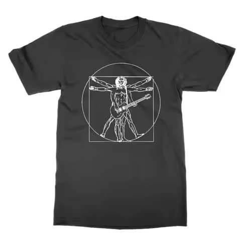 Vitruvian Man guitarist t shirt funny music band rock rocker guitarist gift tee
