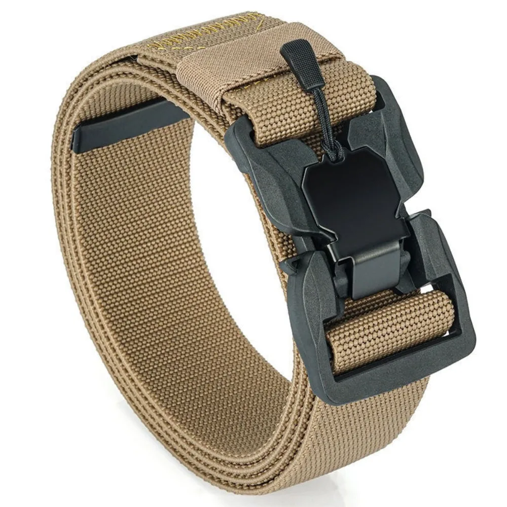 

Durable Alloy Buckle Men's Nylon Belt Elastic All-match Jeans Waistband Simple Adjustable Canvas Belt Belt Accessories