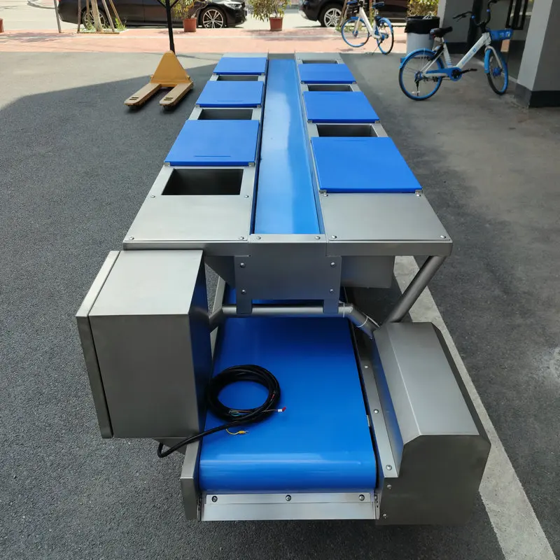Leaf vegetable six-station workbench, kitchen vegetable selection platform, vegetable cleaning assembly line sorting table, manu