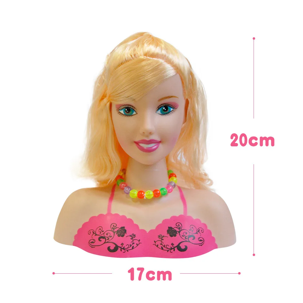 Fashion Cute Half Body Makeup Hairstyle Doll Mannequin Head Toys Kids Princess Dress Up Practice Beautiful Girl Play House Toy