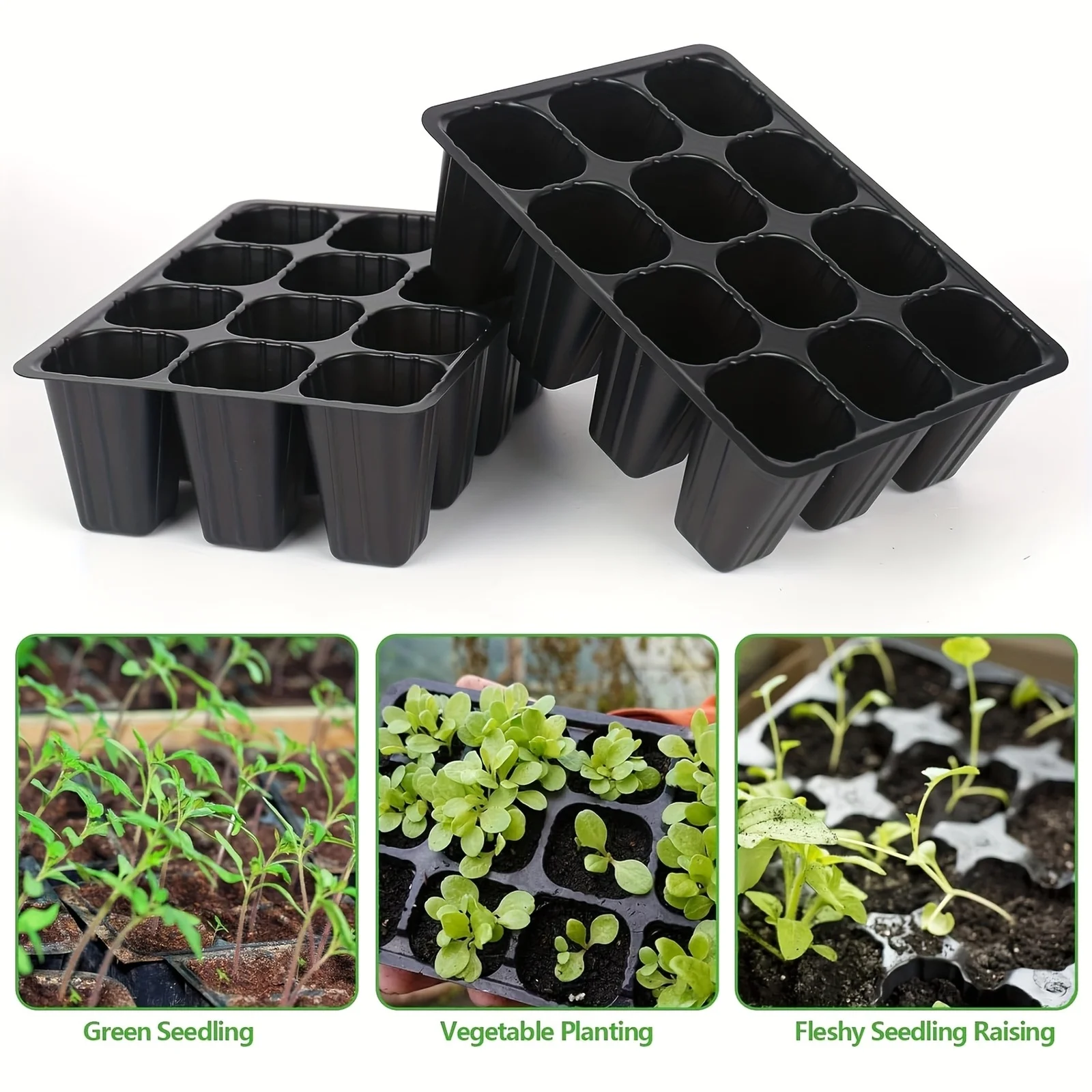 10pcs 12-Cell Plastic Seed Sta - огляд і ціна Nursery Plug Tray