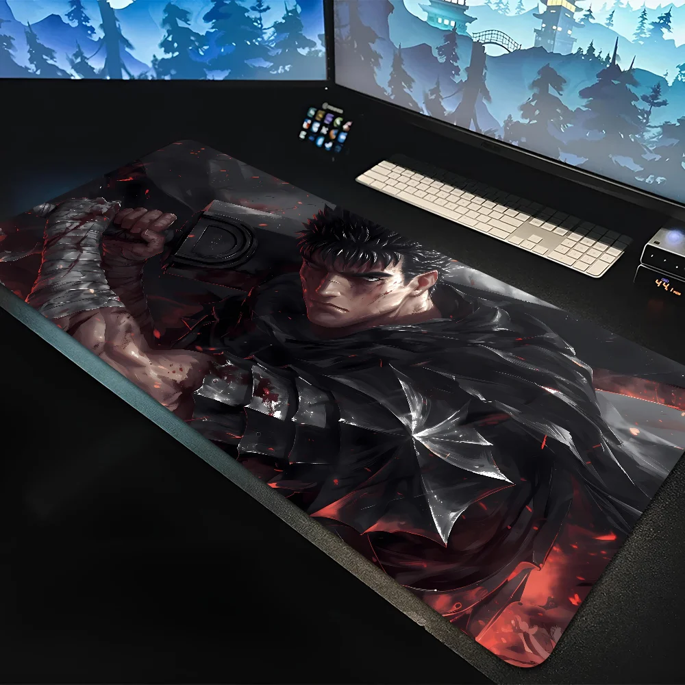 Berserk Anime Mousepad Large Gaming Mouse Pad LockEdge Thickened Computer Keyboard Table Desk Mat