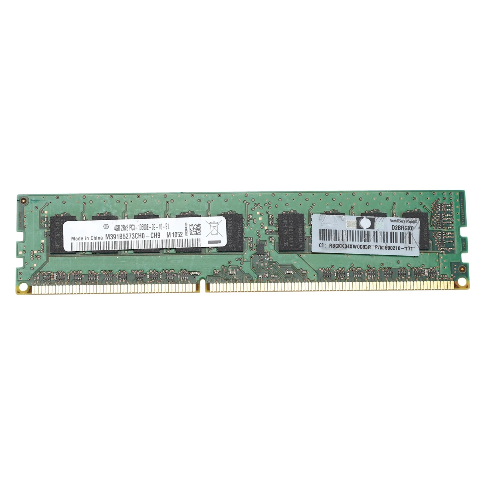 ذاكرة الوصول العشوائي غير مخزنة للخادم ، 4GB ، DDR3 ، 1333MHz ، ECC ، 2RX8 ، PC3-10600E ، 1.5V