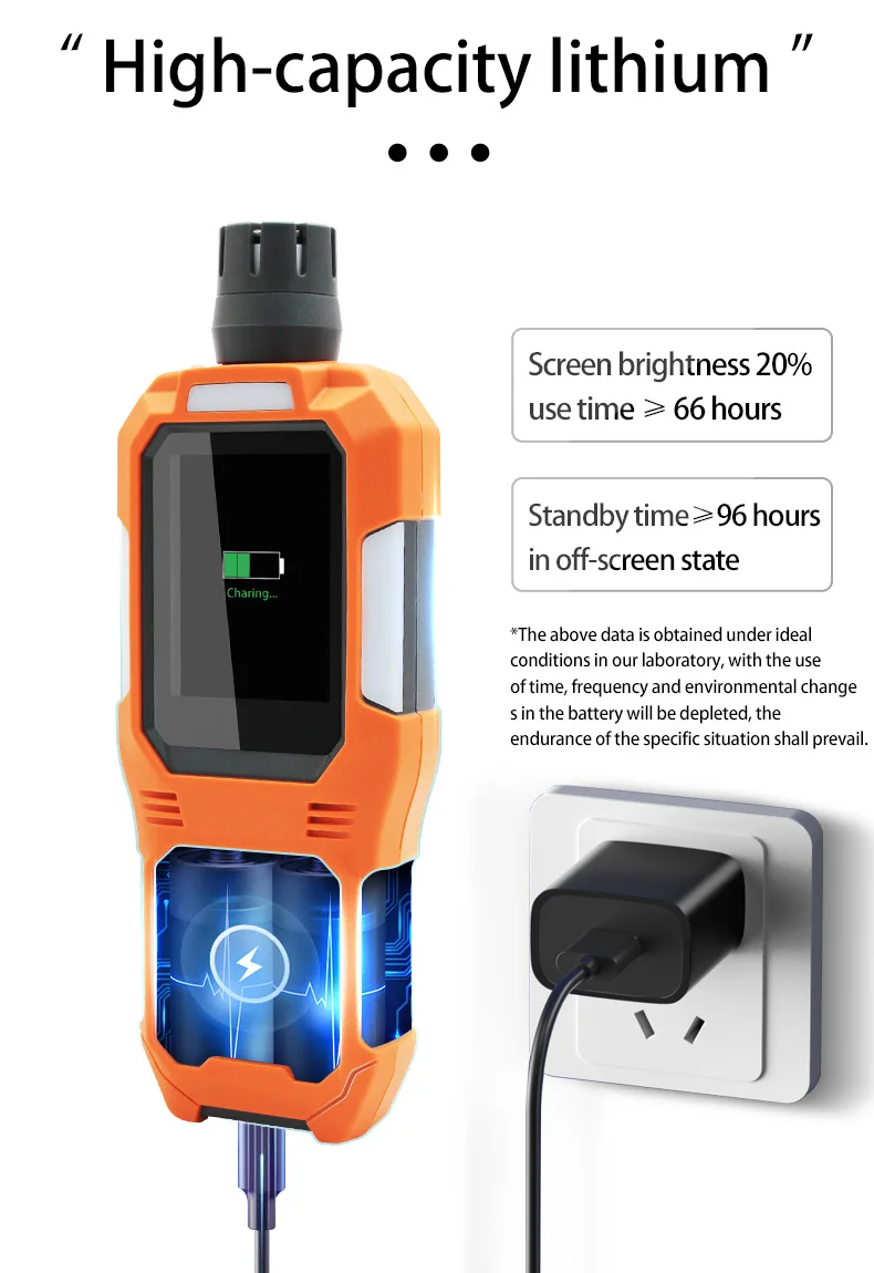 Aikesi CO1000 Tragbarer Kohlenmonoxid-Alarm, Gasanalysator, CO-Erdgasdetektor, Detektor für brennbare Gase, 0–1000 ppm