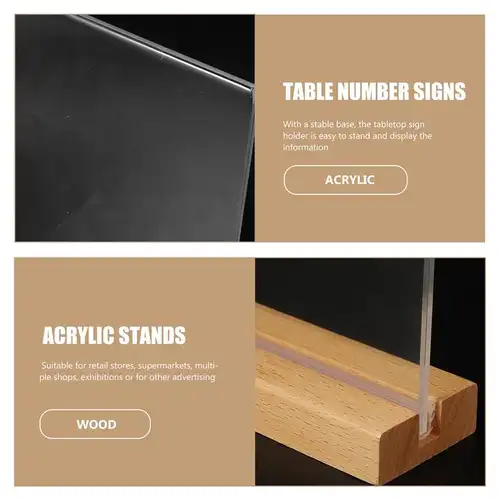 A5 A6 Acrylic Sign Holder Picture Frame Display Stand Clear Paper Holder Table Menu Stands For Wedding Office Restaurant - Image 5