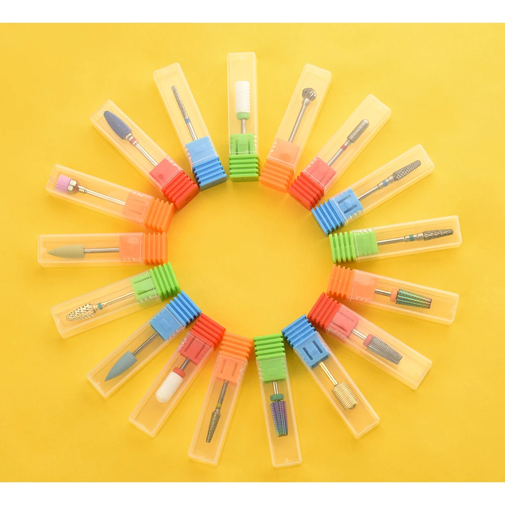 5/10 個の空の容器ネイルドリルビットバーホルダー防塵収納ボックスフライスカッターディスプレイアクリルマニキュアアクセサリー