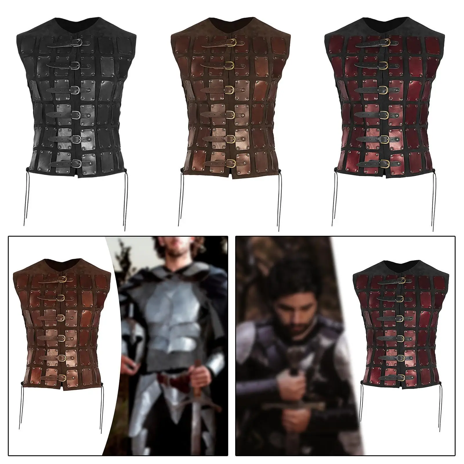 

Chest Armor Knight Costume PU Leather Renaissance Costume Armor Chest Armor for