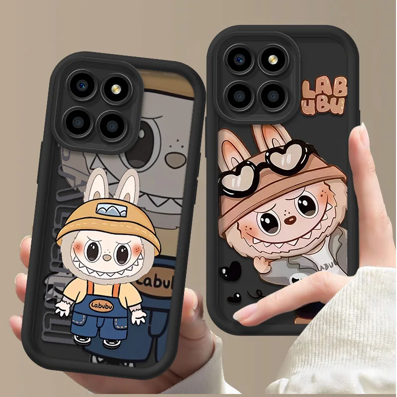 New Kawaii Cute Labubu Phone Case For Huawei Honor X5B 4G Soft TPU Shockproof Protect Back Cover Honor X5B Plus 4G