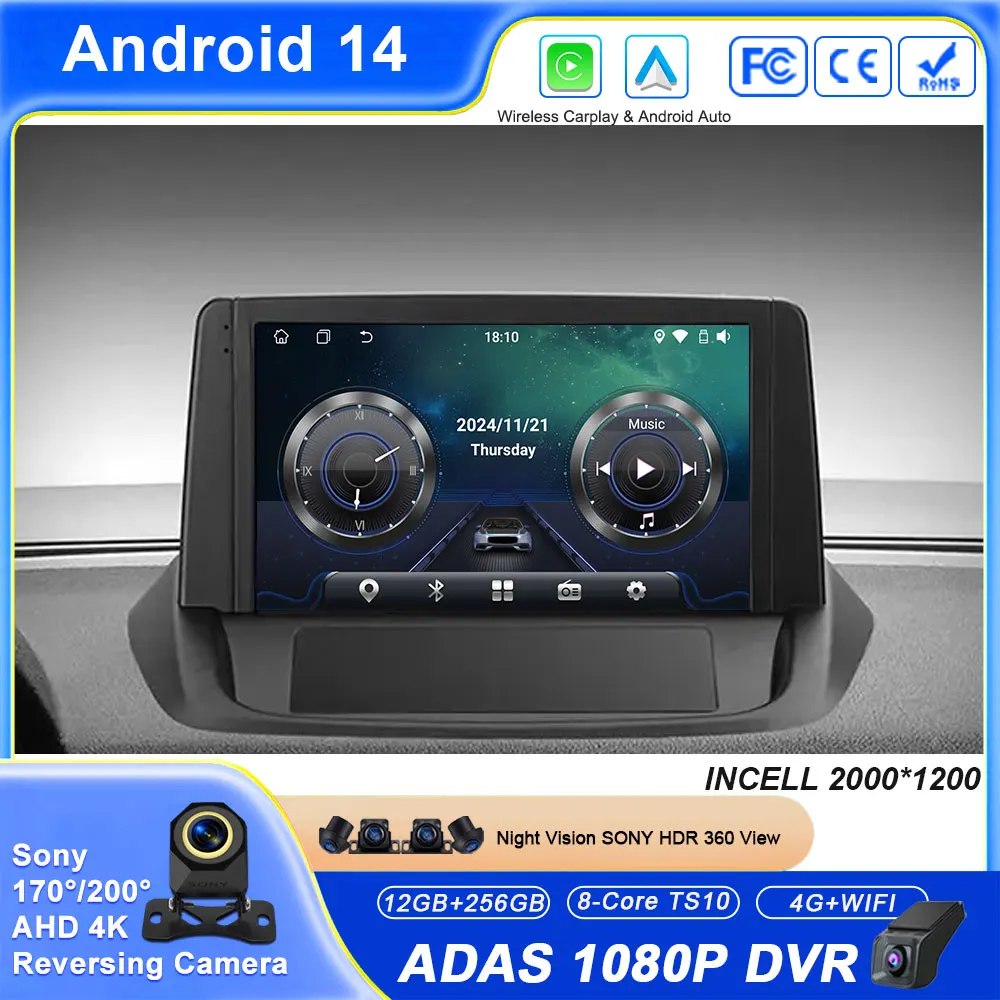 

Car For Renault Fluence 1 2009 - 2017 Android Auto Radio Stereo Head Unit Multimedia Player GPS Navigation Carplay No 2din DVD