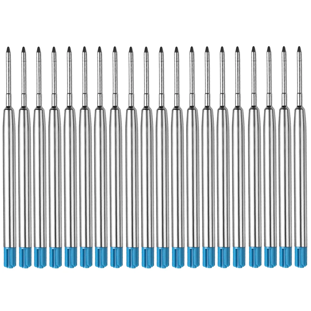 

20PCS 1mm Metal Tip Gel Pen Refills Student Stationery Office Supplies for Craft Doodling Scrapbooking Drawing (Blue)