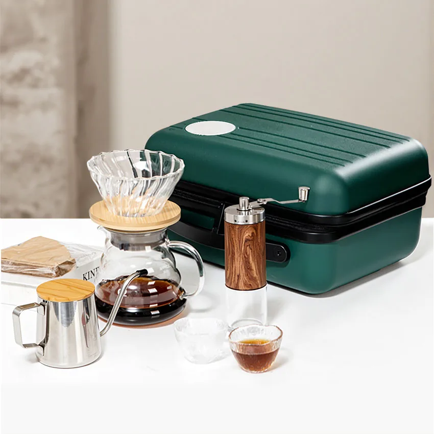All-in-One Camping Coffee Kit Travel Pour in Coffee and Tea Set Coffee Bags Outdoor for easy brewing on the go